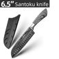 Ensemble de couteaux Santoku japonais en acier inoxydable Motif de Damas 