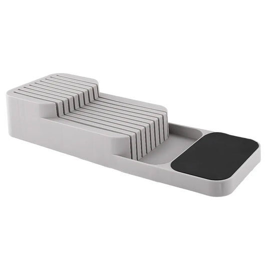 Adjustable Knife Drawer Organizer Non-Slip Dividers Durable Cutlery Storage Box Space-Saving Kitchen Cabinet Utensil Organizer