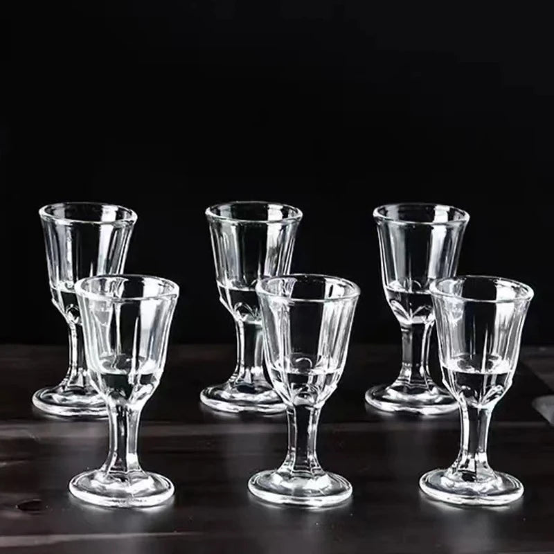 6Pcs Shot Glass 10Ml Small Capacity Glass Spirits Cup Goblet Spirits Cup Wine Dispenser Wholesale Transparent Cups Drinkware